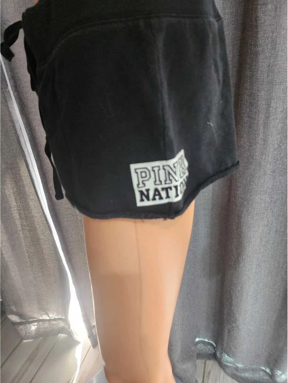 Victoria's Secret PINK Black Drawstring Lounge Shorts Size S